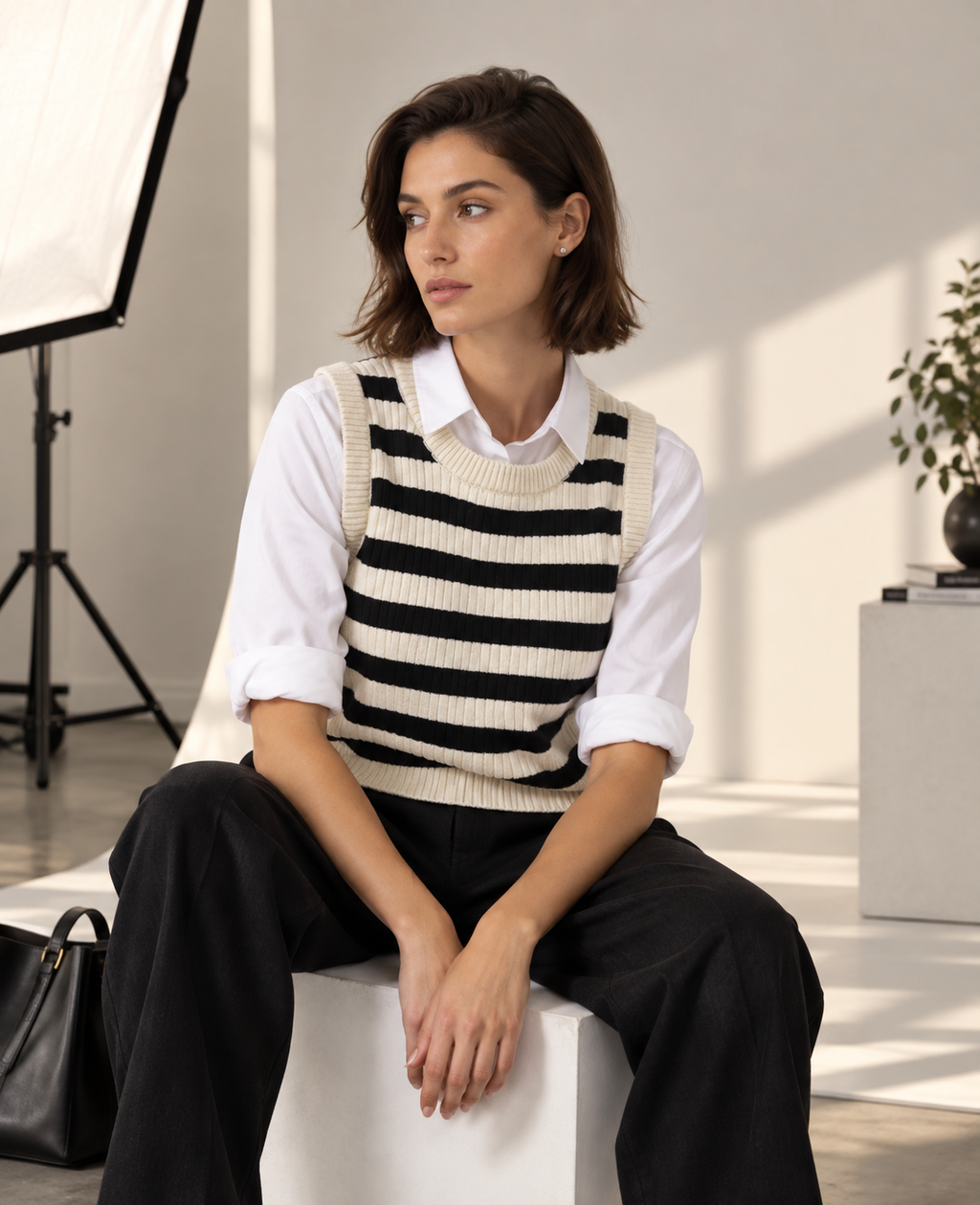 The Marlik Stripe Knit Vest
